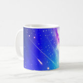 Celestial Blue und Pink Galaxy Kaffeetasse (Vorderseite Links)