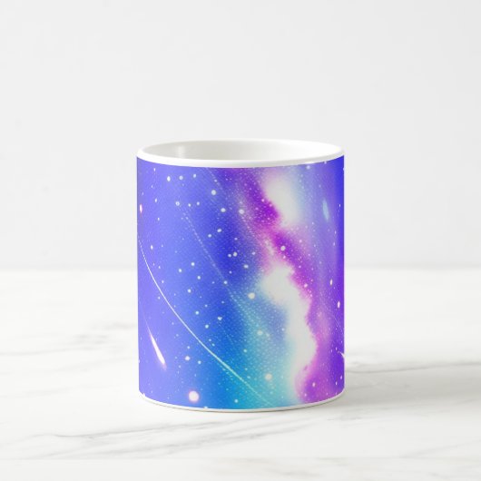 Celestial Blue und Pink Galaxy Kaffeetasse (Mittel)