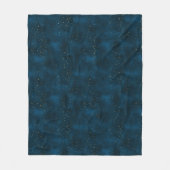 Celestial Blue und White Starry Night Fleecedecke (Vorderseite)