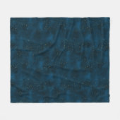 Celestial Blue und White Starry Night Fleecedecke (Vorderseite (Horizontal))