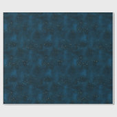 Celestial Blue und White Starry Night Geschenkpapier (Flach)