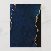 Celestial Blue Wedding Midnight Stars Moon Begleitkarte (Rückseite)