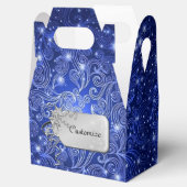 Celestial Blue Wirbel & Stars Gable Gvor Box Geschenkschachtel (Geöffnet)