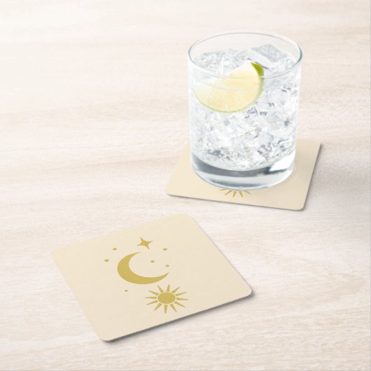 Celestial Blush Rechteckiger Pappuntersetzer (Vor Ort)