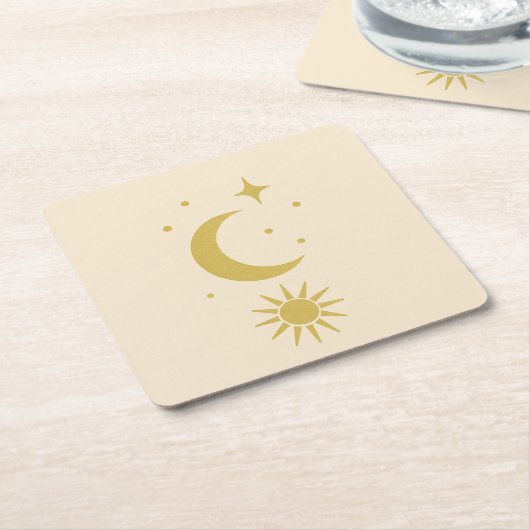 Celestial Blush Rechteckiger Pappuntersetzer (angewinkelt)