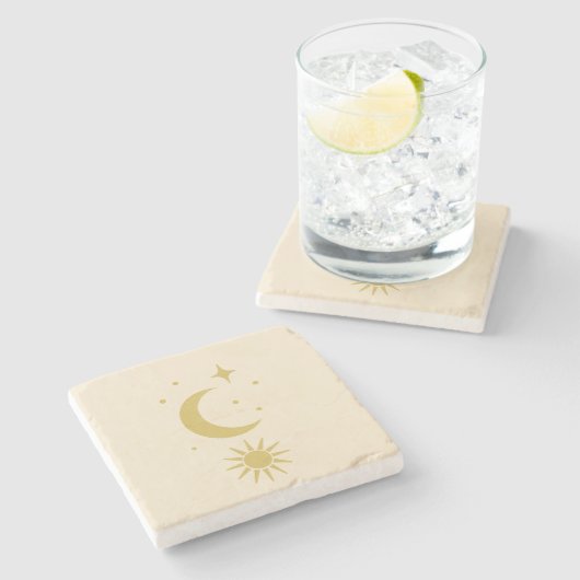 Celestial Blush Steinuntersetzer (Seitenansicht)