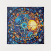 Celestial Bodies Tapestry Wandteppich (Vorderseite (Horizontal))