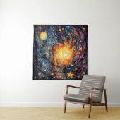 Celestial Bodies Tapestry Wandteppich (Beispiel (Horizontal))