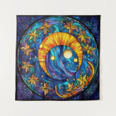 Celestial Bodies Tapestry Wandteppich (Vorderseite (Horizontal))