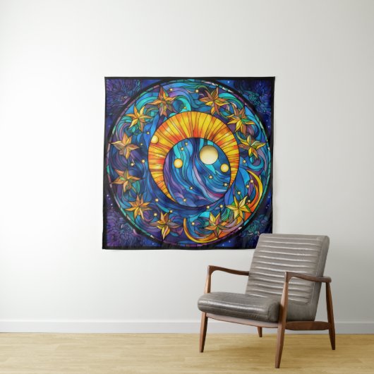 Celestial Bodies Tapestry Wandteppich (Beispiel (Horizontal))