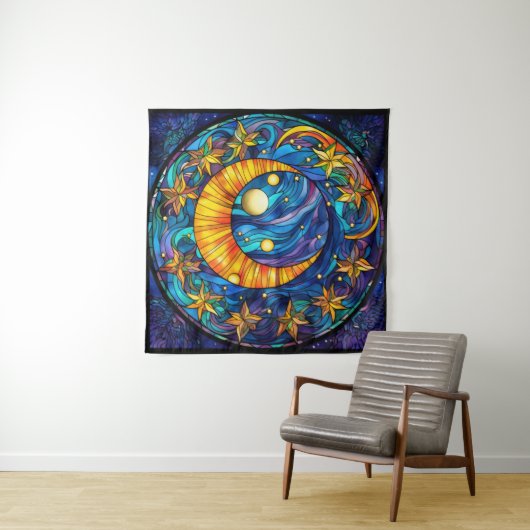 Celestial Bodies Tapestry Wandteppich (Beispiel)