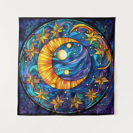 Celestial Bodies Tapestry Wandteppich (Vorderseite)