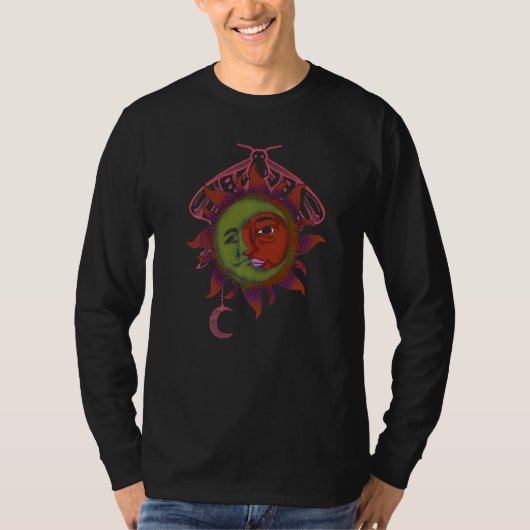 Celestial Bodies Universe Astronomy Boho Sun Moon  T-Shirt (Vorderseite)