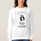 Celestial Boho Bachelorette Bride Babe Tarot Card Sweatshirt (Vorderseite)