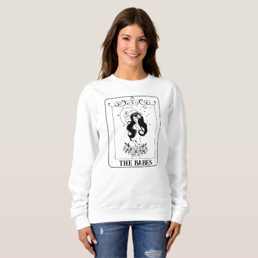 Celestial Boho Bachelorette Bride Babe Tarot Card Sweatshirt (Vorne ganz)