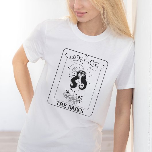 Celestial Boho Bachelorette Bride Babe Tarot Card T-Shirt
