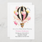Celestial Boho Balloon Adventure Girl Baby Shower Einladung (Vorne/Hinten)