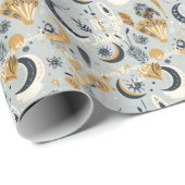 Celestial Boho Chic Personalisiert Wrapping Paper Geschenkpapier (Rolleneckpunkt)
