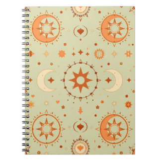 Celestial Boho Journal | Sun & Moon für Journalist Notizblock