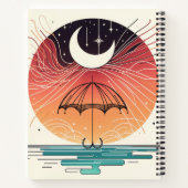 Celestial Boho Moon & Stars Notizblock (Rückseite)