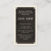 Celestial Boho Referenzkarte für das Tarot Visitenkarte (Rückseite)