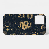 Celestial boho seamless pattern iPhone hülle (Rückseite (Horizontal))