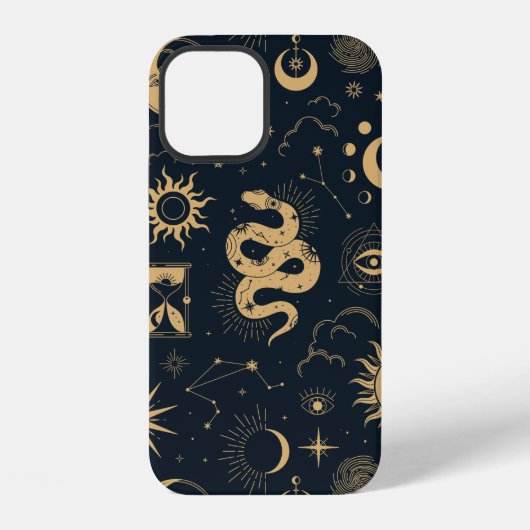 Celestial boho seamless pattern iPhone hülle (Rückseite)