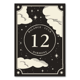 Celestial Boho Tarot Fortune Wedding Tischnummer