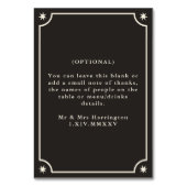 Celestial Boho Tarot Fortune Wedding Tischnummer (Rückseite)