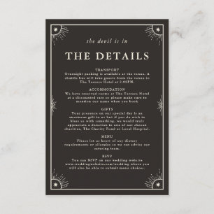 Celestial boho Tarot Hochzeit Details Einladung Ka