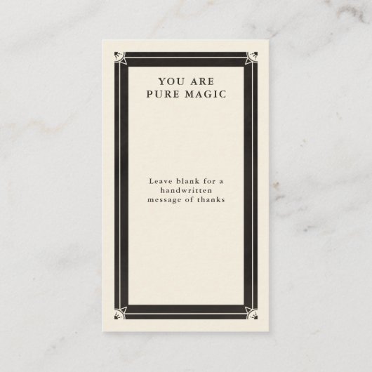 Celestial Boho Tarot Hochzeit leer Danke Karte (Rückseite)