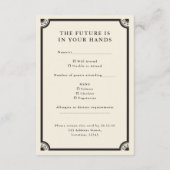 Celestial Boho Tarot Moon Wedding RSVP Card Begleitkarte (Rückseite)