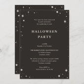 Celestial Boho Tarot Star Black Halloween Einladung (Vorne/Hinten)