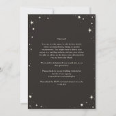 Celestial Boho Tarot Star Black Wedding Einladung (Rückseite)