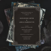 Celestial Boho Tarot Star Black Wedding Einladung