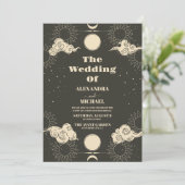 Celestial Boho Tarot Star Wedding Einladung (Stehend Vorderseite)