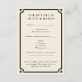 Celestial Boho Tarot Wedding RSVP Card Begleitkarte (Rückseite)