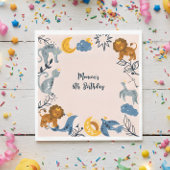 Celestial boho Tiere Geburtstag Serviette