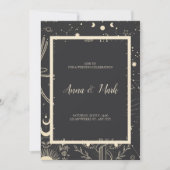 Celestial Boho Wedding Einladung (Vorderseite)