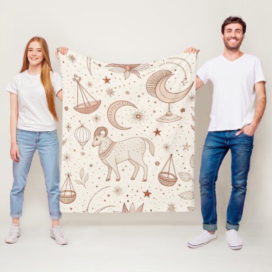 Celestial Botanical Pattern (1) Fleecedecke (Beispiel)