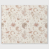 Celestial Botanical Pattern (1) Geschenkpapier (Flach)