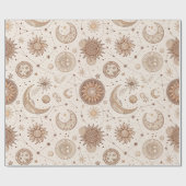 Celestial Botanical Pattern (2) Geschenkpapier (Flach)