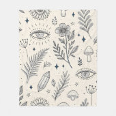 Celestial Botanical Pattern (4) Fleecedecke (Vorderseite)