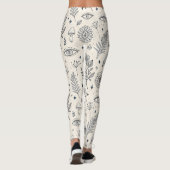 Celestial Botanical Pattern (4) Leggings (Rückseite)