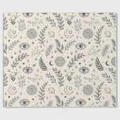 Celestial Botanical Pattern (5) Geschenkpapier (Flach)