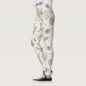 Celestial Botanical Pattern (5) Leggings (Links)