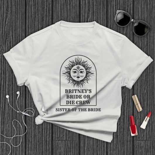 Celestial Brautparty Bride oder Die Stamm T-Shirt