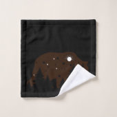 Celestial Brown Bear Badhandtuch Set (Waschlappen)