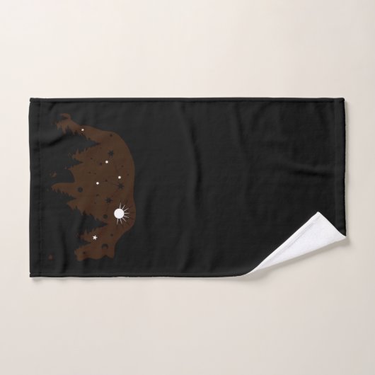 Celestial Brown Bear Badhandtuch Set (Handtuch)