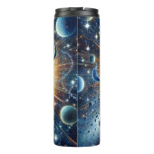 Celestial Bull: Kosmische Anklage durch Galaxie Thermosbecher (Rückseite)